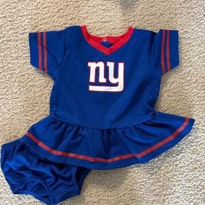 Blue and Red Baby NY giants Cheerleader Dress